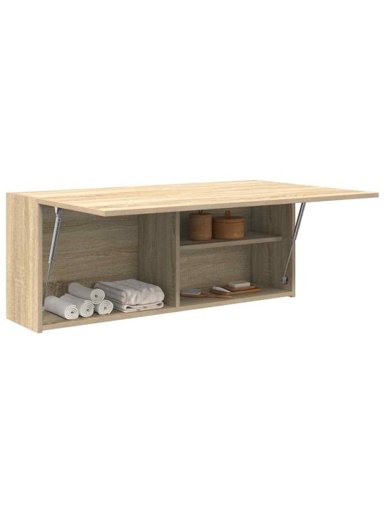 Kylpyhuoneen seinäkaappi sonoma-tammi 100x25x40 cm tekninen puu