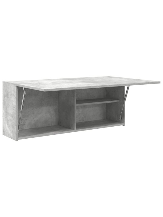 Kylpyhuoneen seinäkaappi betoninharmaa 100x25x40cm tekninen puu