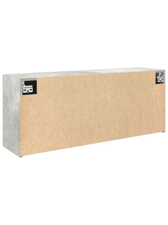 Kylpyhuoneen seinäkaappi betoninharmaa 100x25x40cm tekninen puu