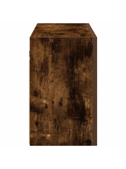 Kylpyhuoneen seinäkaappi savutammi 100x25x40 cm tekninen puu