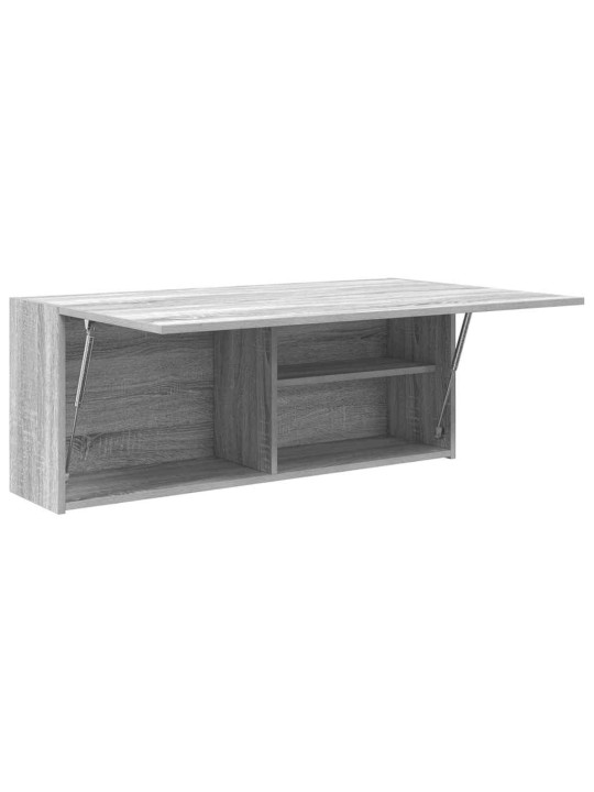 Kylpyhuoneen seinäkaappi harmaa sonoma 100x25x40cm tekninen puu