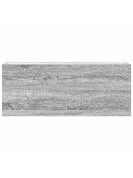 Kylpyhuoneen seinäkaappi harmaa sonoma 100x25x40cm tekninen puu