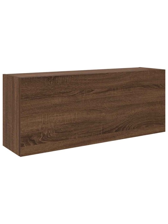 Kylpyhuoneen seinäkaappi ruskea tammi 100x25x40 cm tekninen puu