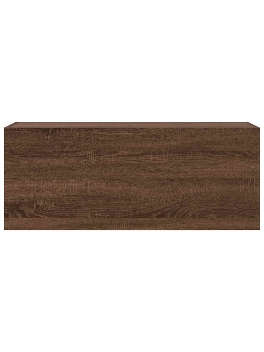 Kylpyhuoneen seinäkaappi ruskea tammi 100x25x40 cm tekninen puu