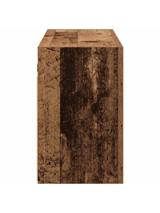 Kylpyhuoneen seinäkaappi vanha puu 100x25x40 cm tekninen puu