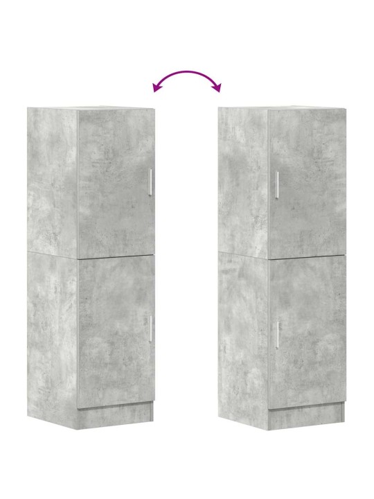 Keittiökaappi betoninharmaa 38x41,5x131,5 cm tekninen puu