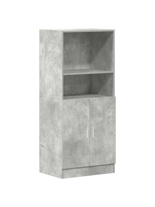 Keittiökaappi betoninharmaa 57x41,5x131,5 cm tekninen puu