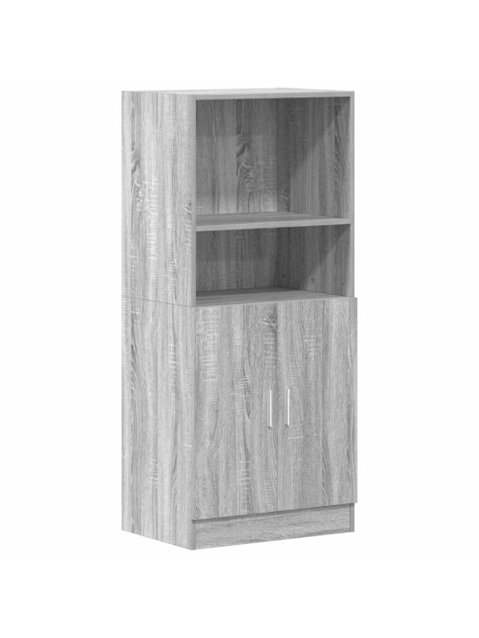 Keittiön kaappi harmaa sonoma 57x41,5x131,5 cm tekninen puu