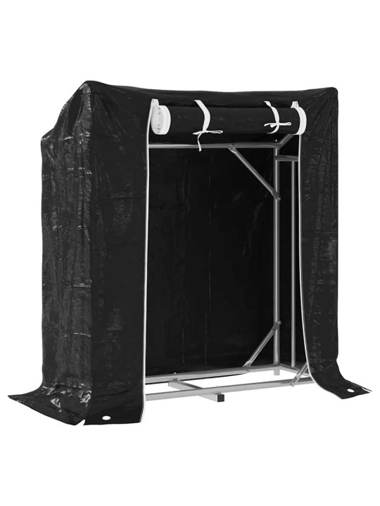 Vidaxl polttopuuteline sadesuojalla 100,5x40,5x110,5 cm