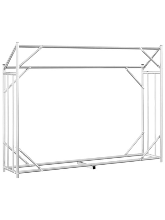 Vidaxl polttopuuteline sadesuojalla 151x40,5x110,5 cm galvanoitu teräs