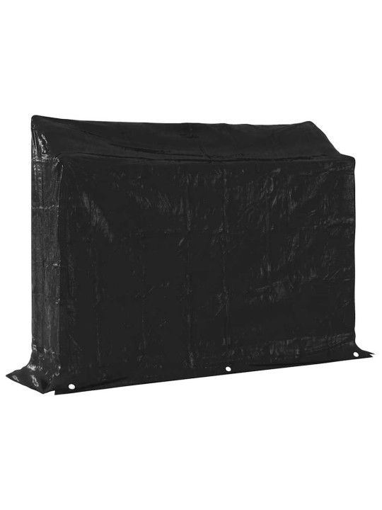 Vidaxl polttopuuteline sadesuojalla 151x40,5x110,5 cm galvanoitu teräs