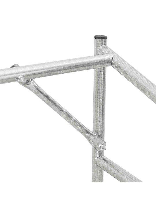 Vidaxl polttopuuteline sadesuojalla 151x40,5x110,5 cm galvanoitu teräs