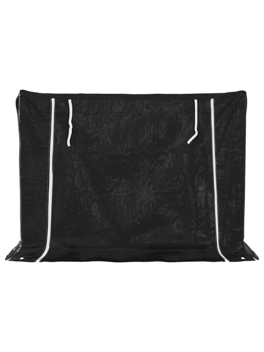 Vidaxl polttopuuteline sadesuojalla 151x60,5x110,5 cm galvanoitu teräs