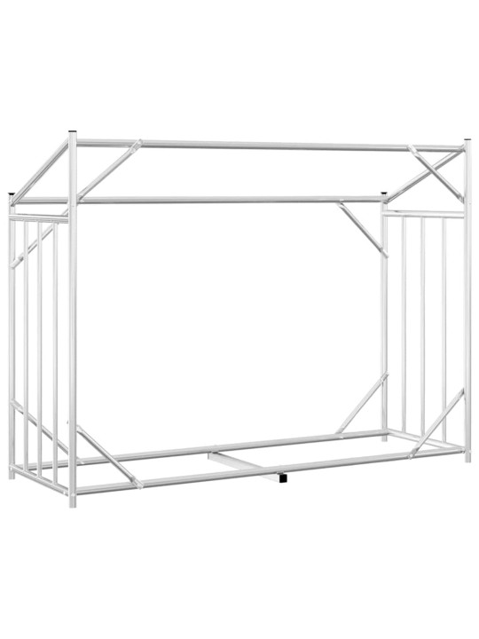 Vidaxl polttopuuteline sadesuojalla 151x60,5x110,5 cm galvanoitu teräs