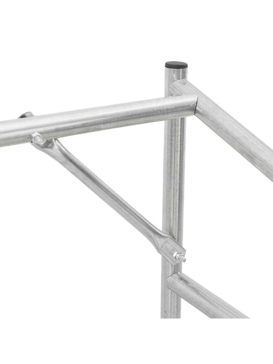 Vidaxl polttopuuteline sadesuojalla 151x60,5x110,5 cm galvanoitu teräs