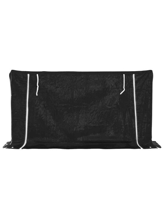 Vidaxl polttopuuteline sadesuojalla 200,5x41x110,5 cm galvanoitu teräs
