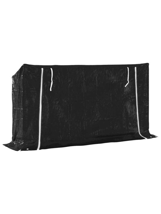 Vidaxl polttopuuteline sadesuojalla 200,5x41x110,5 cm galvanoitu teräs