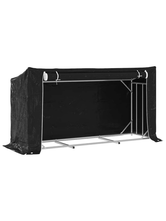 Vidaxl polttopuuteline sadesuojalla 200,5x60,5x110,5 cm