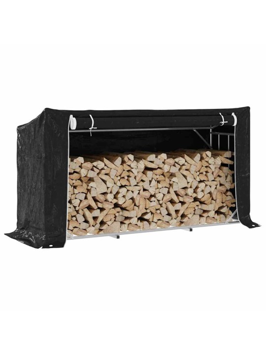 Vidaxl polttopuuteline sadesuojalla 200,5x60,5x110,5 cm