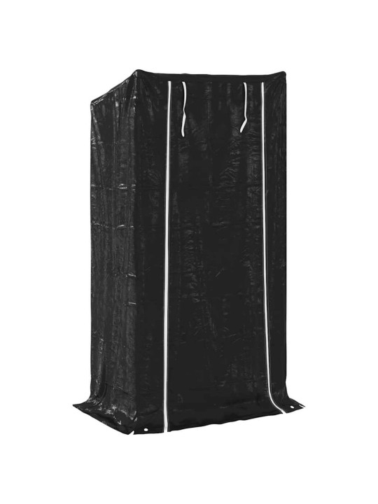 Vidaxl polttopuuteline sadesuojalla 100x40x200 cm galvanoitu teräs