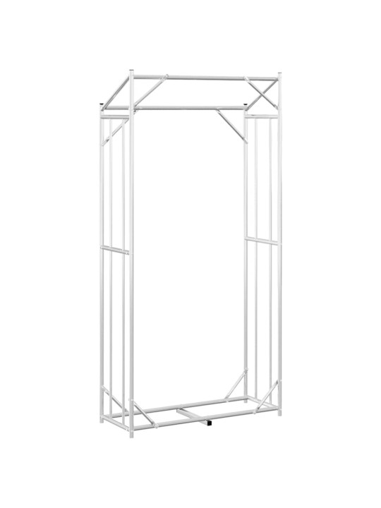 Vidaxl polttopuuteline sadesuojalla 100x40x200 cm galvanoitu teräs