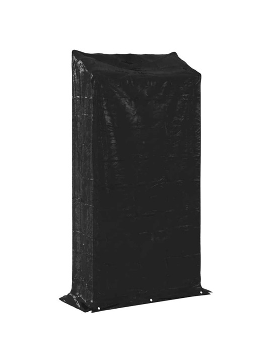 Vidaxl polttopuuteline sadesuojalla 100x40x200 cm galvanoitu teräs
