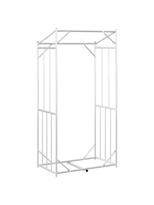 Vidaxl polttopuuteline sadesuojalla 100x60x200 cm galvanoitu teräs