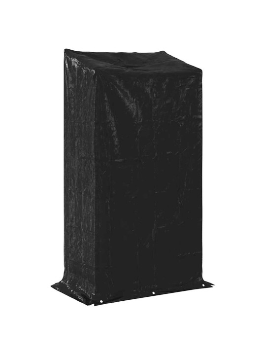 Vidaxl polttopuuteline sadesuojalla 100x60x200 cm galvanoitu teräs