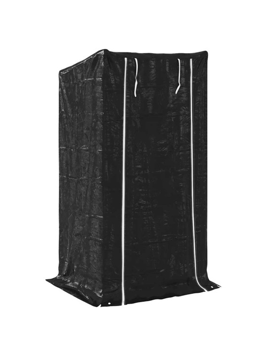 Vidaxl polttopuuteline sadesuojalla 100x80x200 cm galvanoitu teräs
