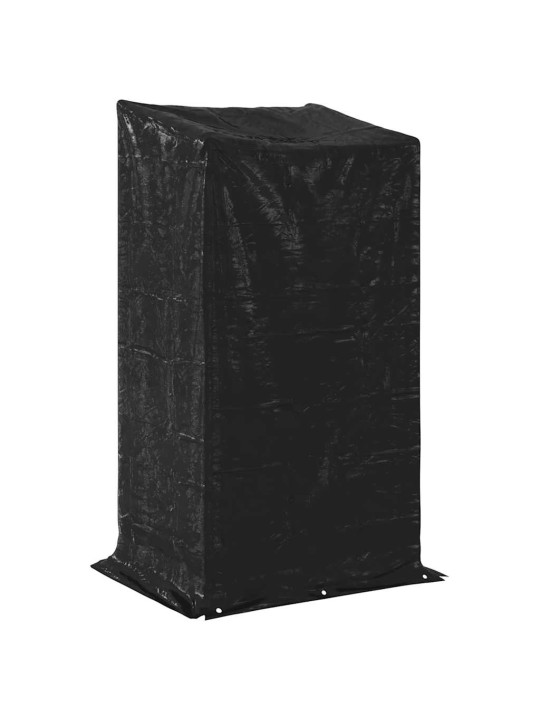 Vidaxl polttopuuteline sadesuojalla 100x80x200 cm galvanoitu teräs