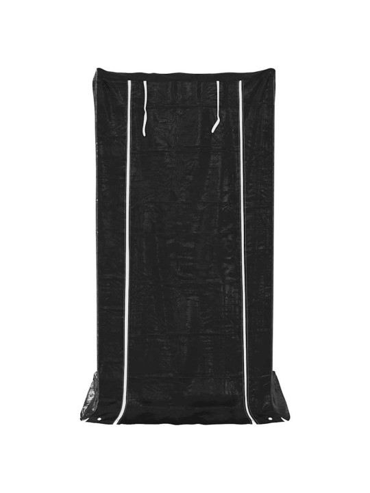 Vidaxl polttopuuteline sadesuojalla 100x100x200 cm galvanoitu teräs