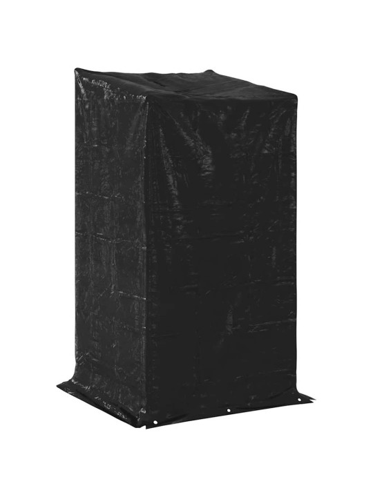 Vidaxl polttopuuteline sadesuojalla 100x100x200 cm galvanoitu teräs