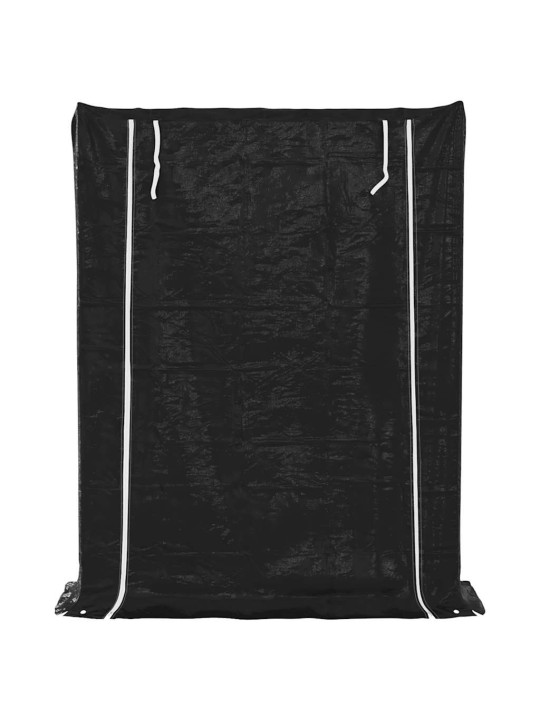 Vidaxl polttopuuteline sadesuojalla 150x40x200 cm galvanoitu teräs