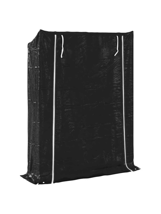 Vidaxl polttopuuteline sadesuojalla 150x40x200 cm galvanoitu teräs