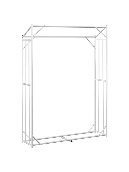 Vidaxl polttopuuteline sadesuojalla 150x40x200 cm galvanoitu teräs