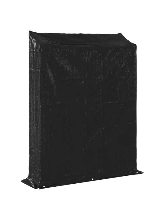 Vidaxl polttopuuteline sadesuojalla 150x40x200 cm galvanoitu teräs