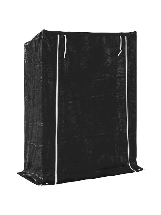 Vidaxl polttopuuteline sadesuojalla 150x60x200 cm galvanoitu teräs