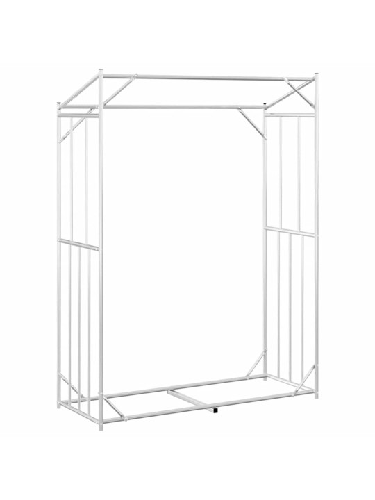 Vidaxl polttopuuteline sadesuojalla 150x60x200 cm galvanoitu teräs