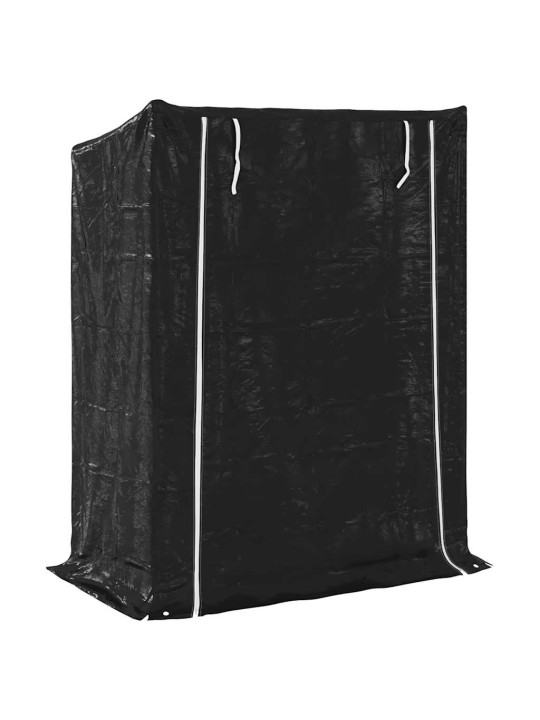 Vidaxl polttopuuteline sadesuojalla 150x80x200 cm galvanoitu teräs