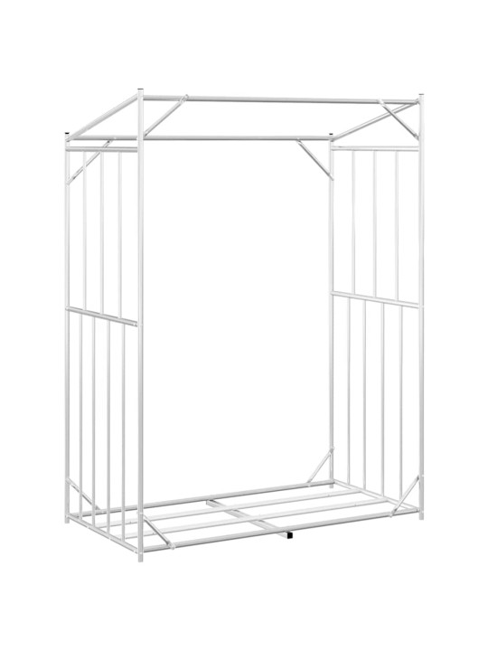 Vidaxl polttopuuteline sadesuojalla 150x80x200 cm galvanoitu teräs