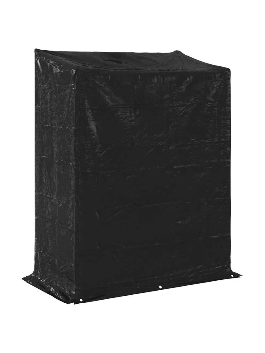 Vidaxl polttopuuteline sadesuojalla 150x80x200 cm galvanoitu teräs