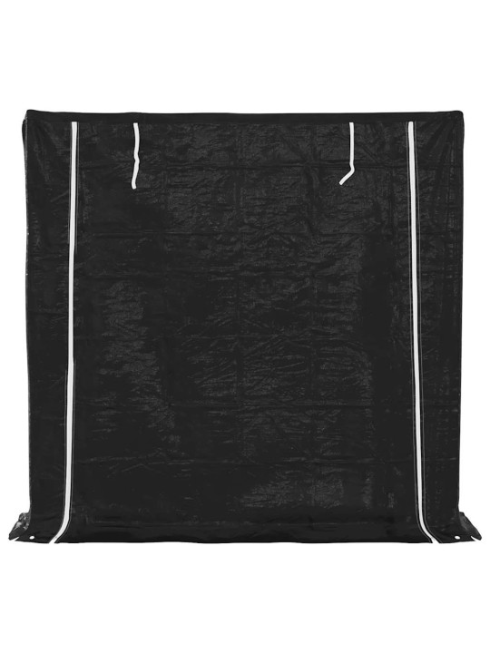Vidaxl polttopuuteline sadesuojalla 200x40x200 cm galvanoitu teräs