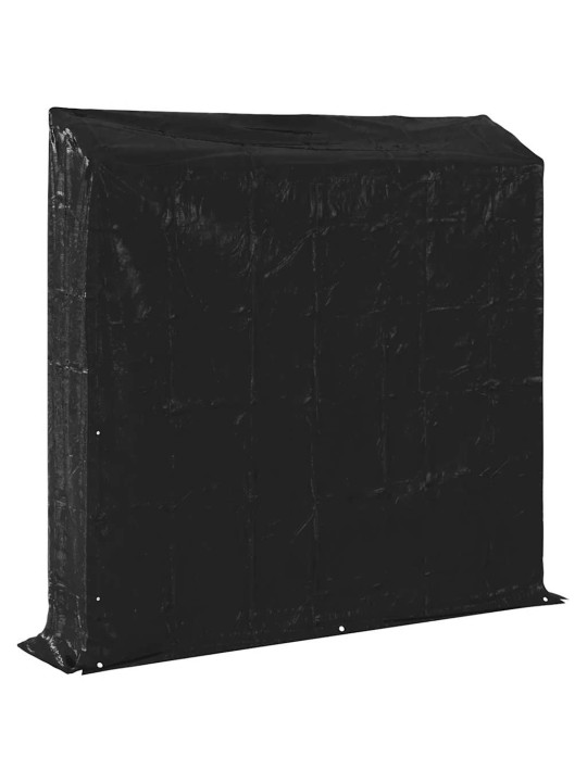 Vidaxl polttopuuteline sadesuojalla 200x40x200 cm galvanoitu teräs