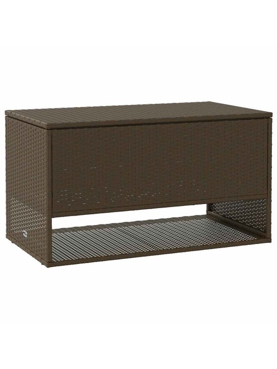 Tyynyrasia ulkokäyttöön ruskea 100x55x55,5 cm polyrottinki