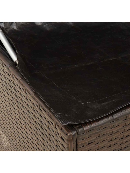 Tyynyrasia ulkokäyttöön ruskea 100x55x55,5 cm polyrottinki