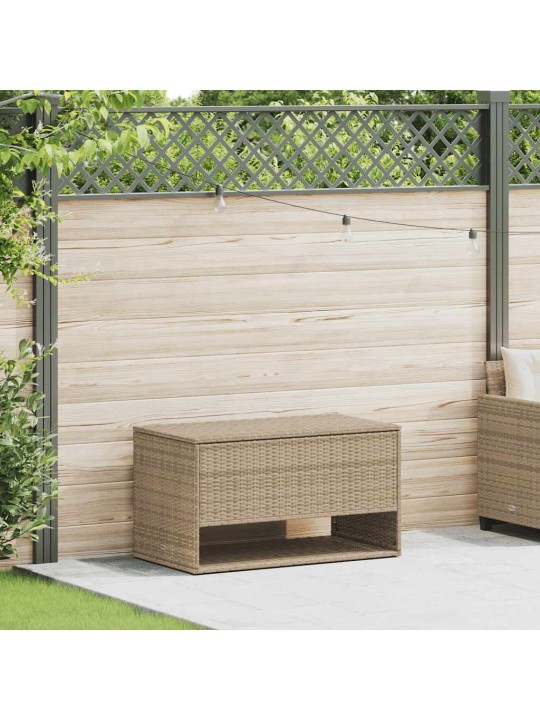Tyynyrasia ulkokäyttöön beige 100x55x55,5 cm polyrottinki
