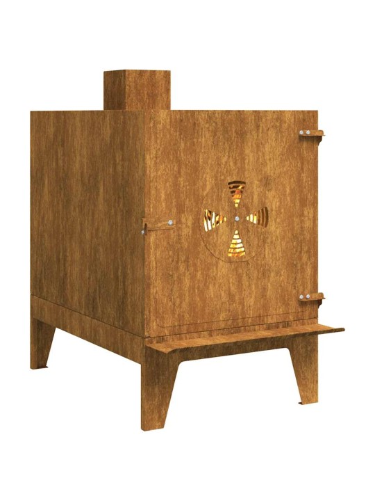 Retkihella 35x50x60 cm corten teräs