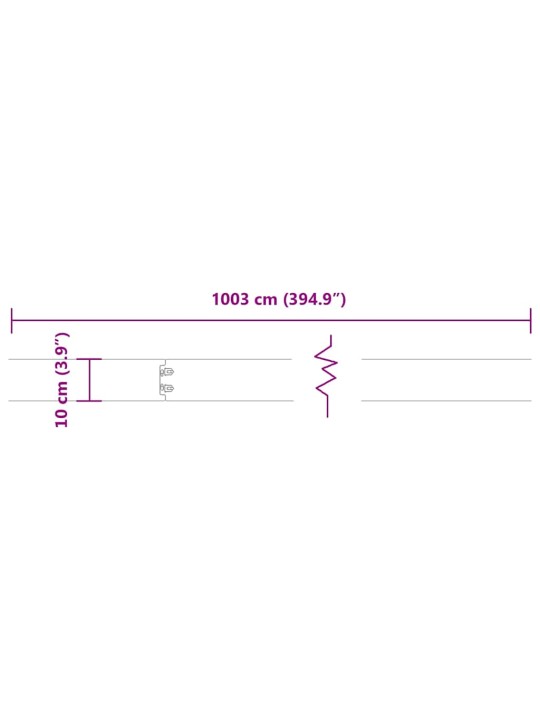 Nurmikon reunalistat 10 kpl musta 10x103cm kylmävalssattu teräs