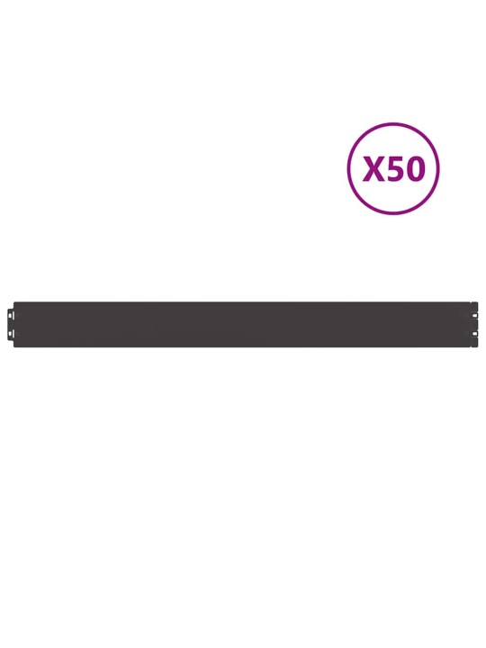 Nurmikon reunalistat 50 kpl musta 10x103cm kylmävalssattu teräs