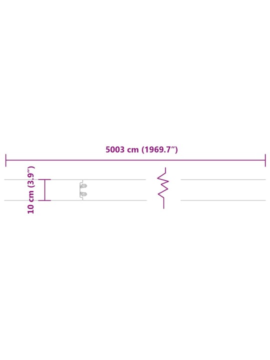 Nurmikon reunalistat 50 kpl musta 10x103cm kylmävalssattu teräs